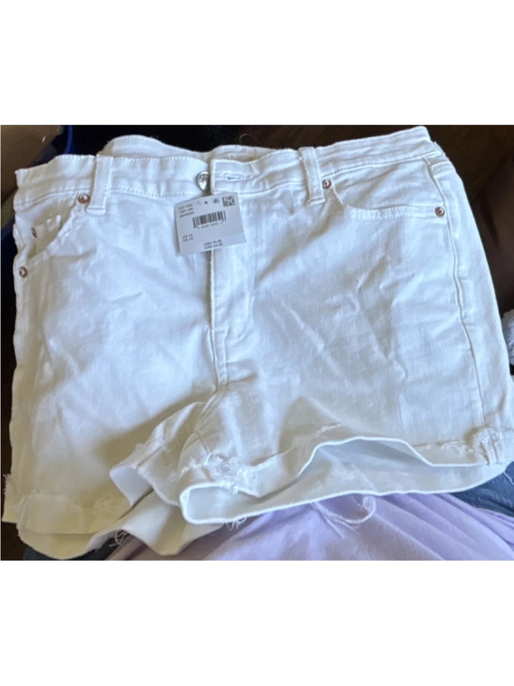 American Eagle Outfitters White Denim Cutoff Shorts